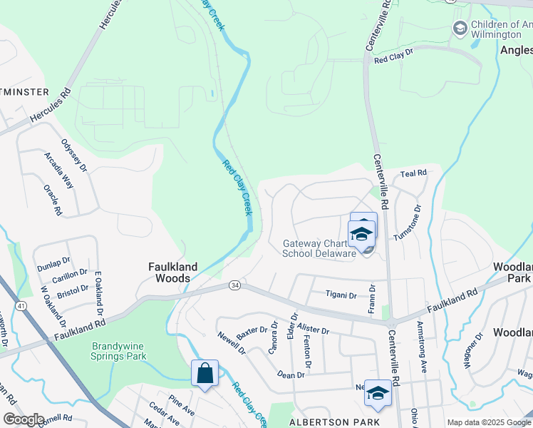 map of restaurants, bars, coffee shops, grocery stores, and more near 2723 Skylark Road in Wilmington