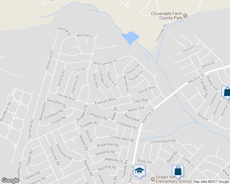 map of restaurants, bars, coffee shops, grocery stores, and more near 6 Fullrigger Avenue in Barnegat Township