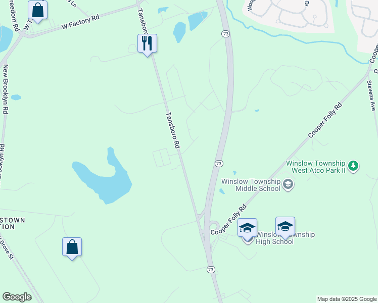 map of restaurants, bars, coffee shops, grocery stores, and more near 69 Basswood Street in Berlin