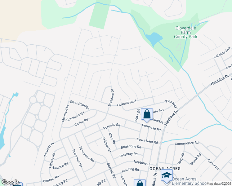 map of restaurants, bars, coffee shops, grocery stores, and more near 1962 Breakers Drive in Barnegat Township