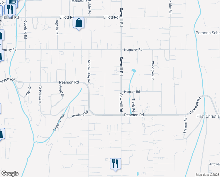 map of restaurants, bars, coffee shops, grocery stores, and more near in Paradise