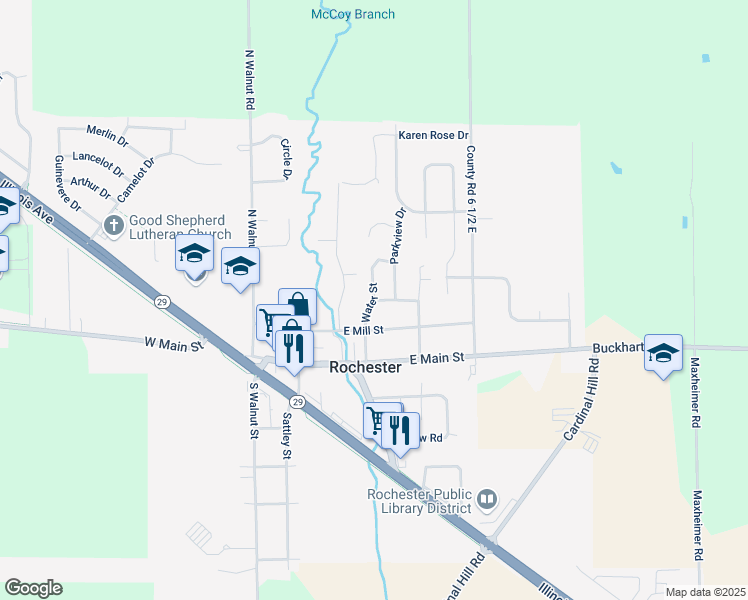 map of restaurants, bars, coffee shops, grocery stores, and more near 299 Water St in Rochester