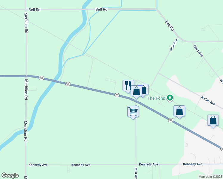 map of restaurants, bars, coffee shops, grocery stores, and more near 5 Freight Lane in Chico