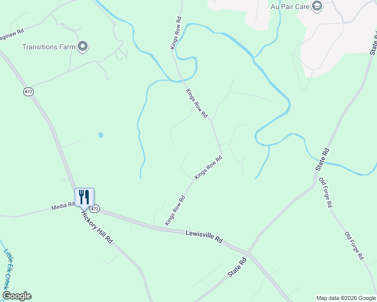 map of restaurants, bars, coffee shops, grocery stores, and more near 631 King Row Road in Oxford