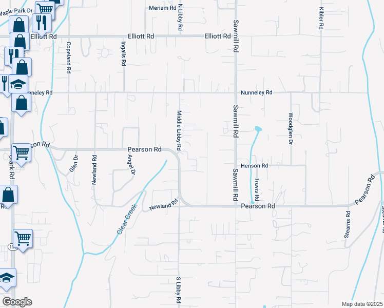 map of restaurants, bars, coffee shops, grocery stores, and more near 1417 Jessie Lane in Paradise