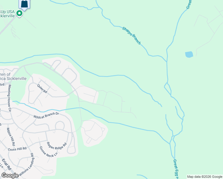 map of restaurants, bars, coffee shops, grocery stores, and more near 11 Box Turtle Lane in Sicklerville