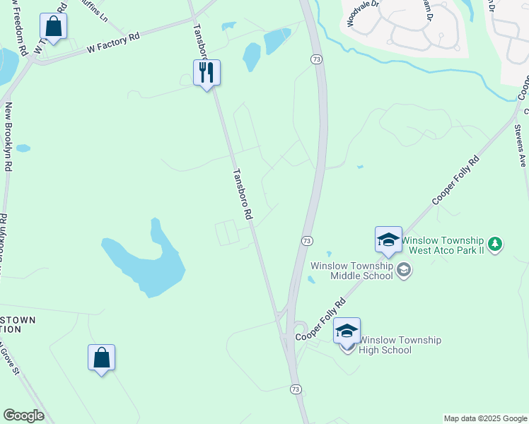 map of restaurants, bars, coffee shops, grocery stores, and more near 55 Basswood Street in Berlin