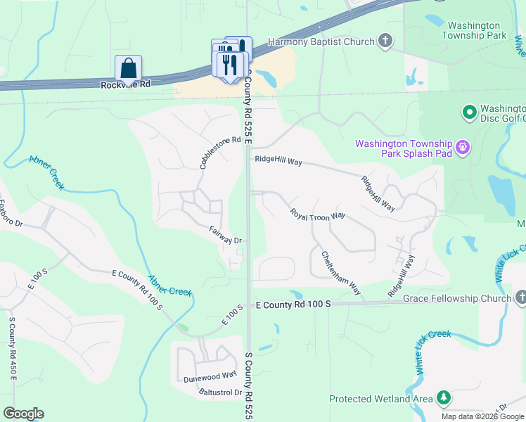 map of restaurants, bars, coffee shops, grocery stores, and more near 746 Royal Troon Court in Avon