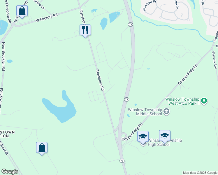map of restaurants, bars, coffee shops, grocery stores, and more near 56 Basswood Street in Berlin