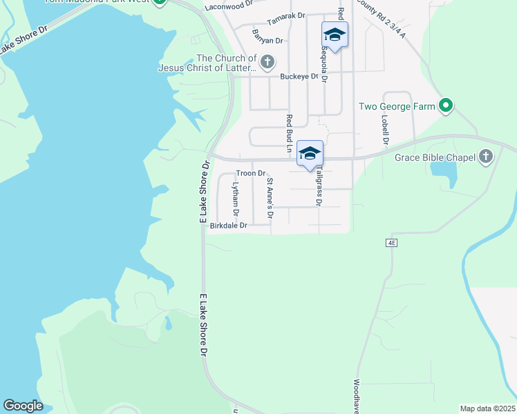 map of restaurants, bars, coffee shops, grocery stores, and more near Birkdale Dr in Springfield