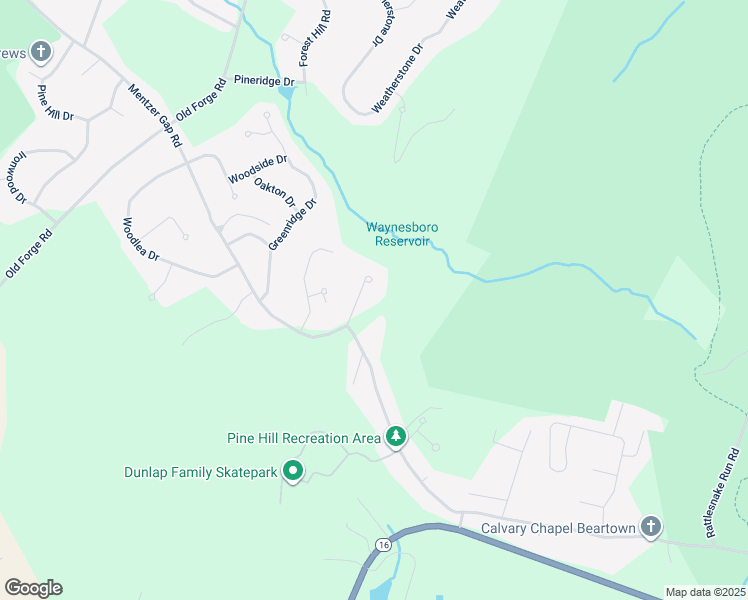map of restaurants, bars, coffee shops, grocery stores, and more near 11468 Valleywood Drive in Waynesboro