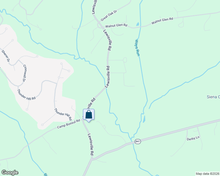 map of restaurants, bars, coffee shops, grocery stores, and more near 570 Lewisville Road in Lincoln University