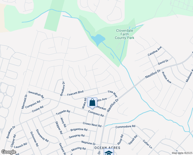 map of restaurants, bars, coffee shops, grocery stores, and more near 2nd Street in Barnegat Township