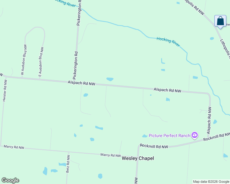 map of restaurants, bars, coffee shops, grocery stores, and more near 7196 Alspach Road Northwest in Lancaster