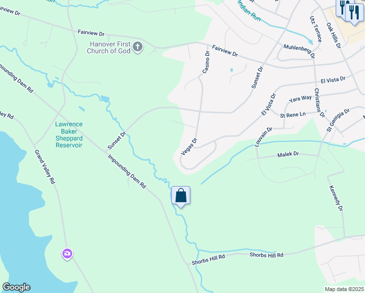 map of restaurants, bars, coffee shops, grocery stores, and more near 161 Vegas Dr in Hanover