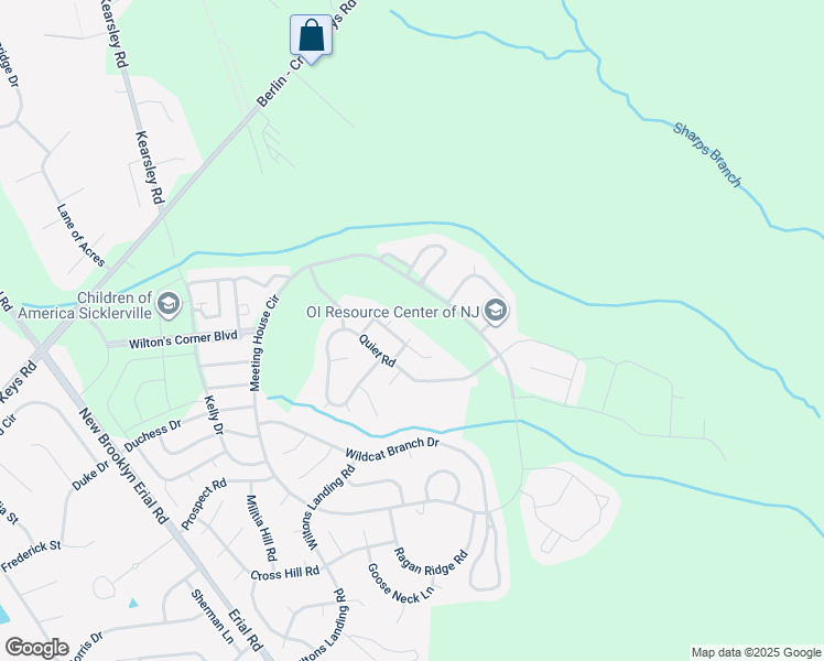 map of restaurants, bars, coffee shops, grocery stores, and more near 111 Harmony Circle Road in Sicklerville