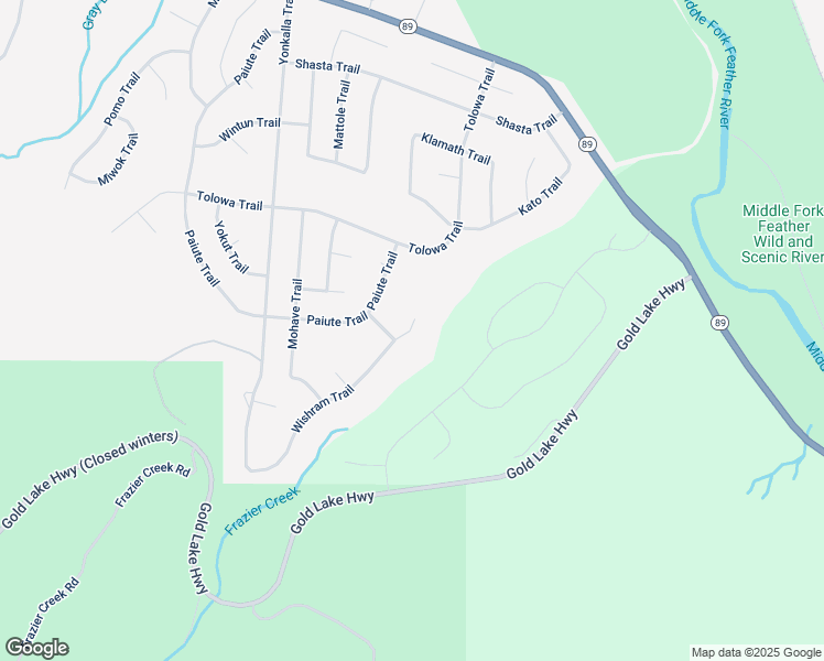 map of restaurants, bars, coffee shops, grocery stores, and more near 41-53 Wishram Trail in Graeagle
