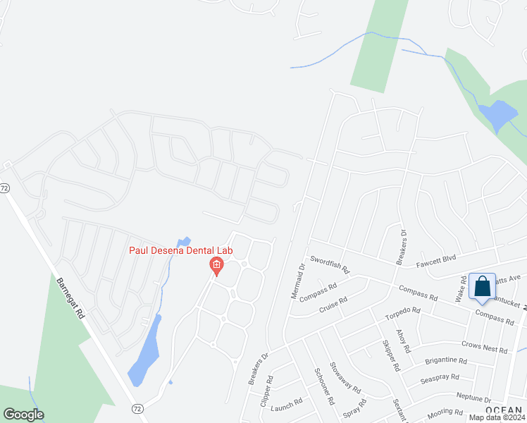 map of restaurants, bars, coffee shops, grocery stores, and more near 21 Aurora Circle in Barnegat Township