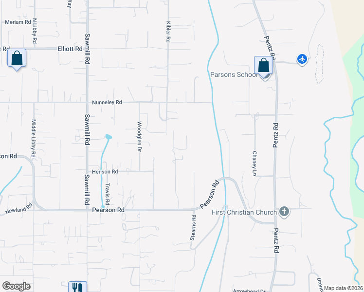 map of restaurants, bars, coffee shops, grocery stores, and more near 5670 Cherry Lane in Paradise