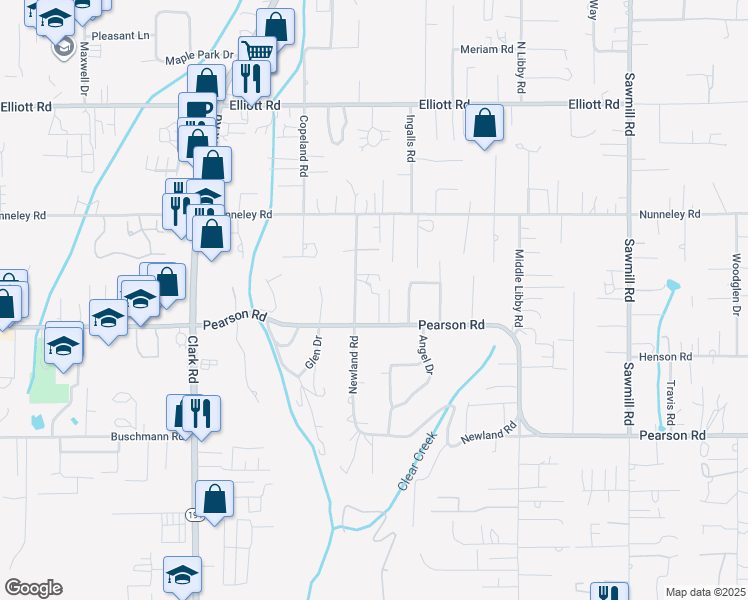 map of restaurants, bars, coffee shops, grocery stores, and more near 5689 Scotty Lake Drive in Paradise