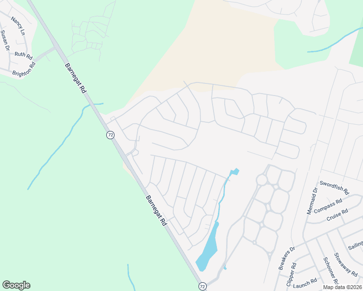 map of restaurants, bars, coffee shops, grocery stores, and more near 58 Honeysuckle Drive in Stafford Township