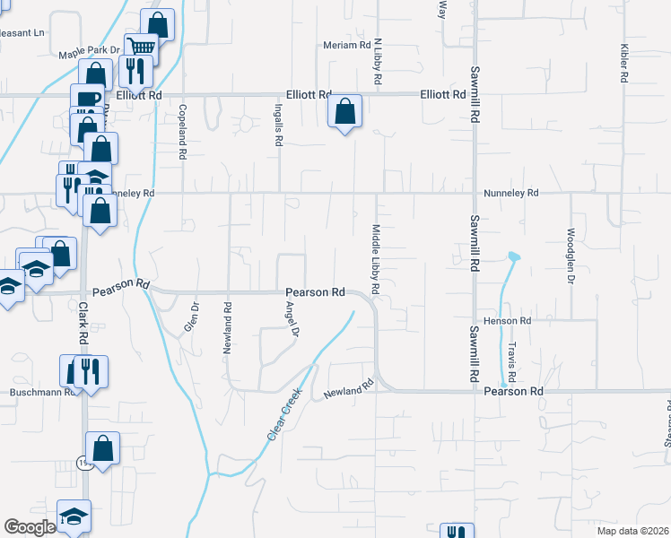 map of restaurants, bars, coffee shops, grocery stores, and more near 5684 Clara Lane in Paradise