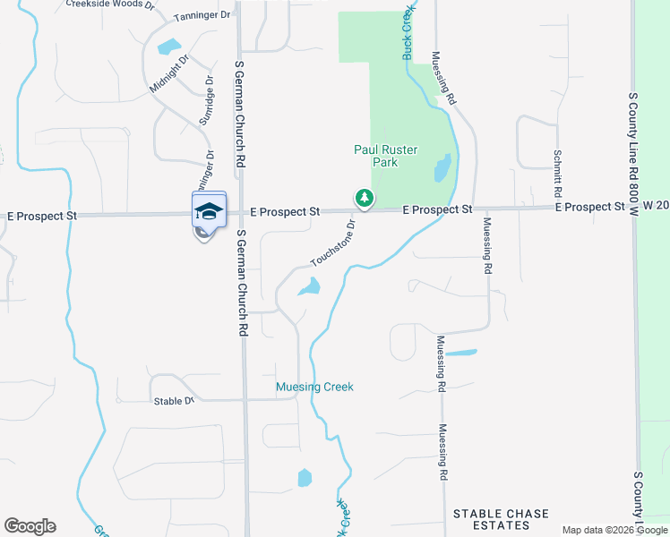 map of restaurants, bars, coffee shops, grocery stores, and more near 1245 Touchstone Drive in Indianapolis