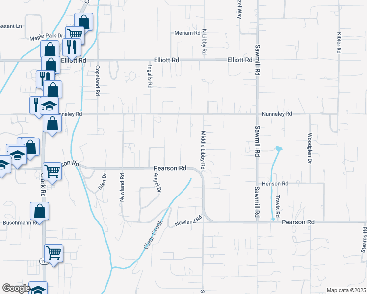 map of restaurants, bars, coffee shops, grocery stores, and more near 5680 Clara Lane in Paradise