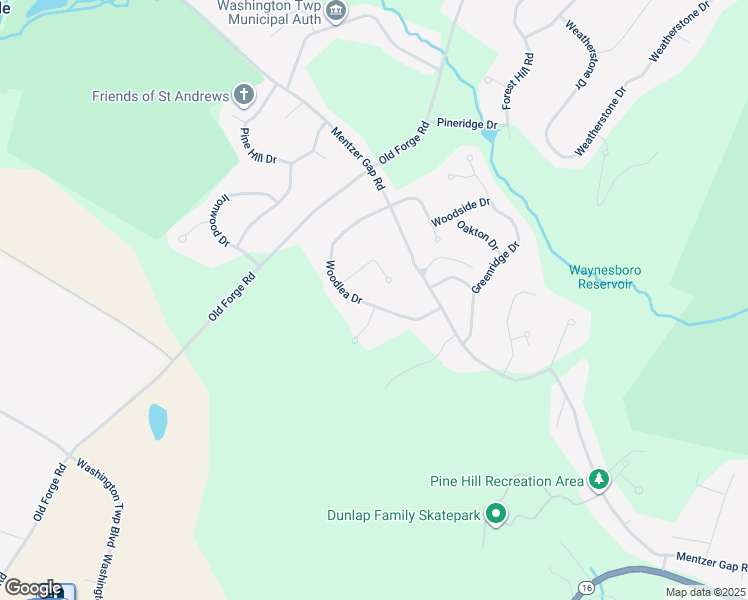 map of restaurants, bars, coffee shops, grocery stores, and more near 11756 Woodlea Drive in Waynesboro