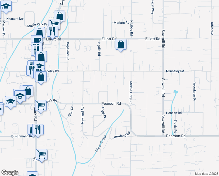 map of restaurants, bars, coffee shops, grocery stores, and more near 5706 Paradise Avenue in Paradise