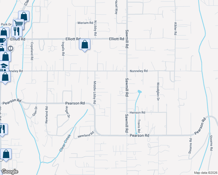 map of restaurants, bars, coffee shops, grocery stores, and more near 1423 Ramada Lane in Paradise