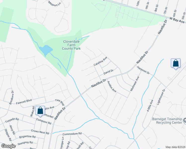 map of restaurants, bars, coffee shops, grocery stores, and more near 23 Heather Way in Barnegat Township