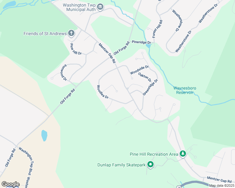 map of restaurants, bars, coffee shops, grocery stores, and more near 12004 Windmere Circle in Waynesboro