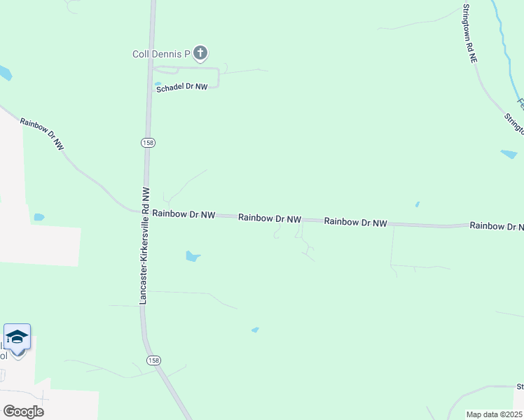 map of restaurants, bars, coffee shops, grocery stores, and more near 626 Rainbow Drive Northwest in Lancaster