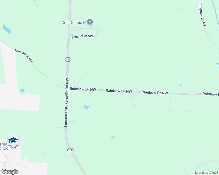 map of restaurants, bars, coffee shops, grocery stores, and more near 626 Rainbow Drive Northwest in Lancaster