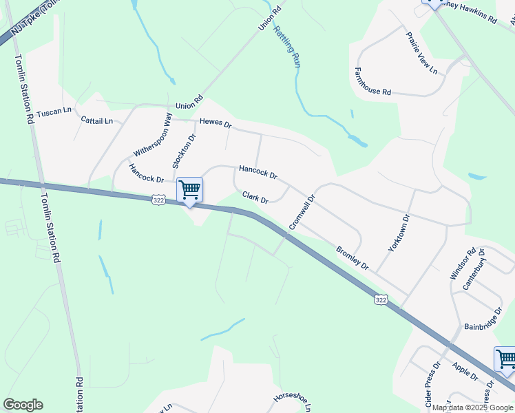 map of restaurants, bars, coffee shops, grocery stores, and more near 709 Clark Drive in Harrison Township