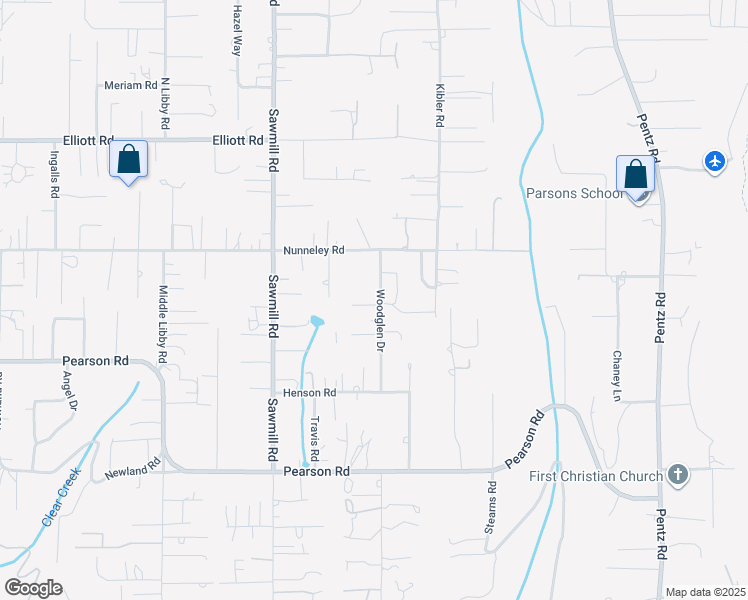 map of restaurants, bars, coffee shops, grocery stores, and more near 5709 Woodglen Drive in Paradise