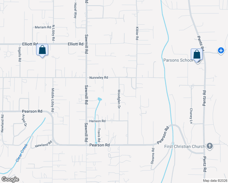 map of restaurants, bars, coffee shops, grocery stores, and more near 1585 Lilac Way in Paradise