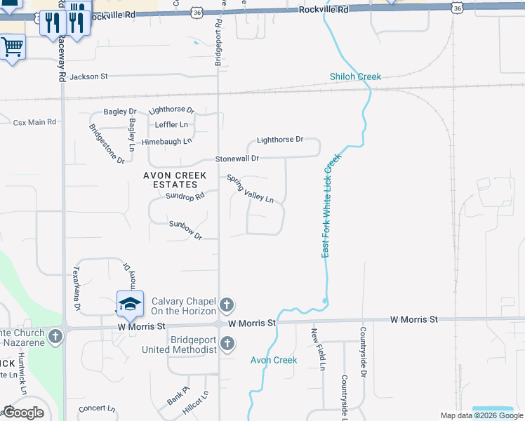 map of restaurants, bars, coffee shops, grocery stores, and more near 8616 Old Dominion Court in Indianapolis