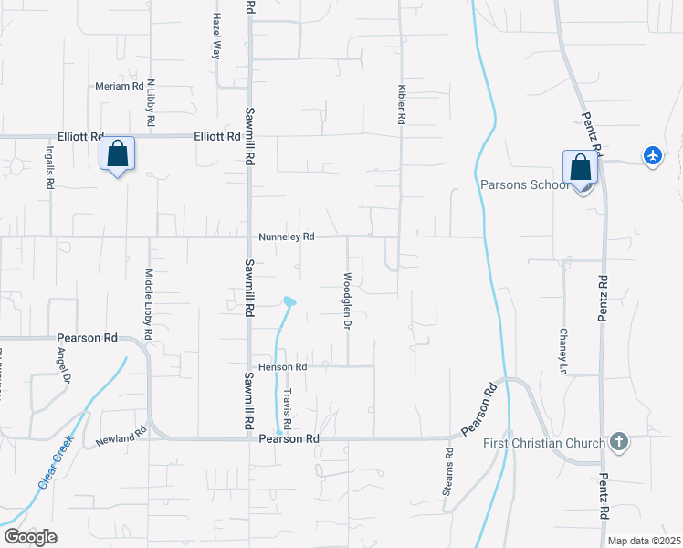 map of restaurants, bars, coffee shops, grocery stores, and more near 5715 Woodglen Drive in Paradise