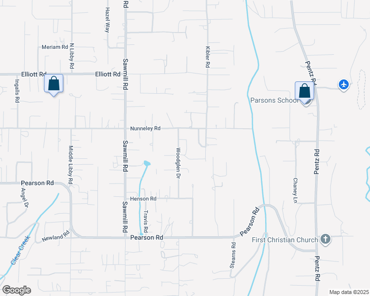 map of restaurants, bars, coffee shops, grocery stores, and more near 5714 Woodglen Drive in Paradise