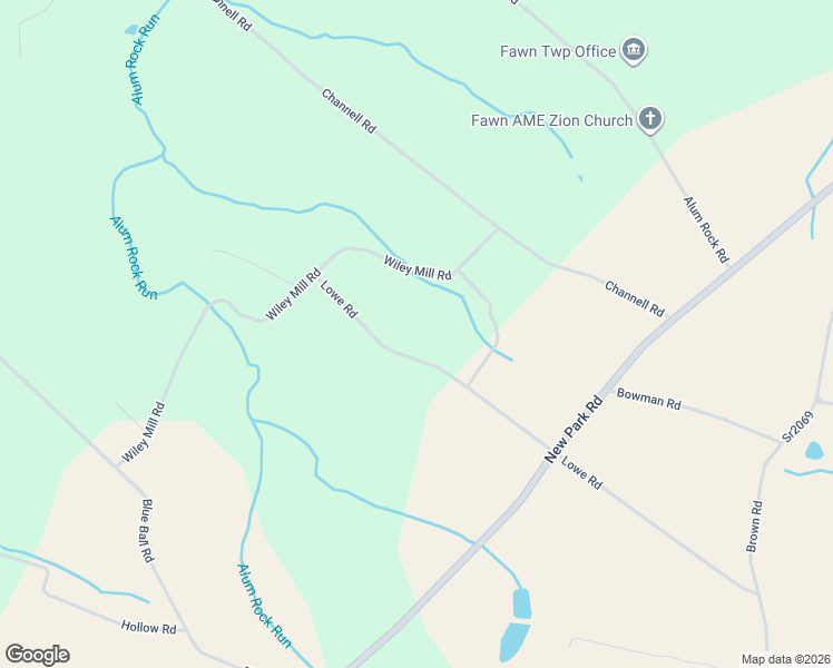 map of restaurants, bars, coffee shops, grocery stores, and more near 495 Lowe Road in New Park