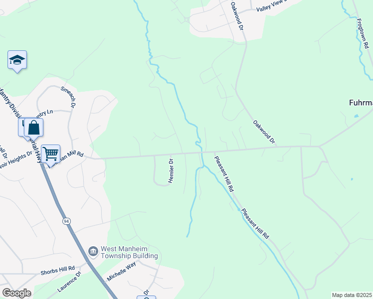 map of restaurants, bars, coffee shops, grocery stores, and more near 5 Panorama Lane in Hanover