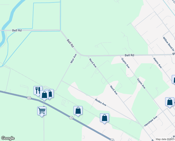 map of restaurants, bars, coffee shops, grocery stores, and more near 3339 Nord Avenue in Chico