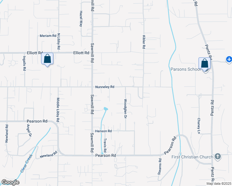 map of restaurants, bars, coffee shops, grocery stores, and more near 1572 Nunneley Road in Paradise