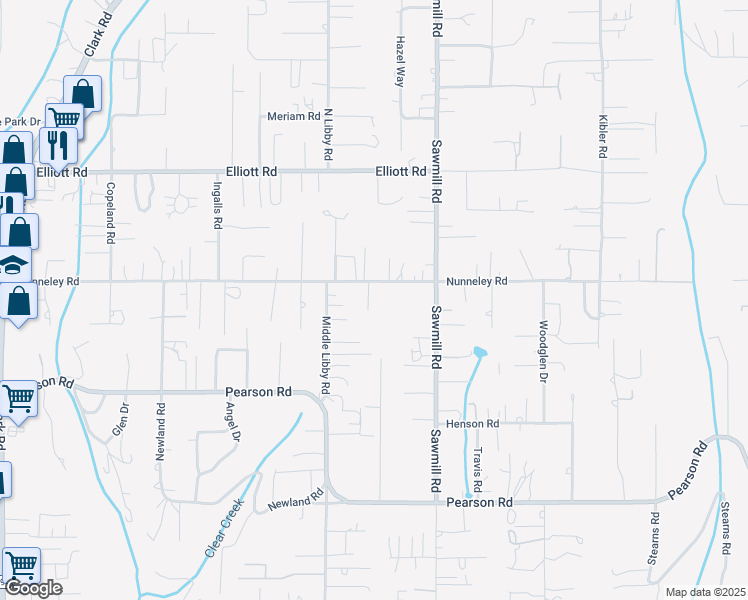 map of restaurants, bars, coffee shops, grocery stores, and more near 5730 Cherokee Drive in Paradise