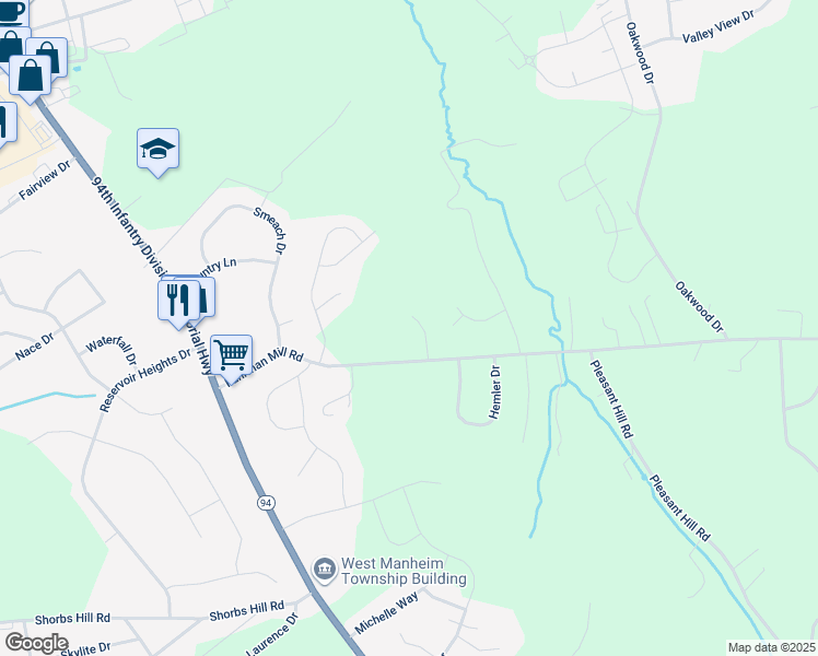 map of restaurants, bars, coffee shops, grocery stores, and more near 40 Tammy Court in Hanover