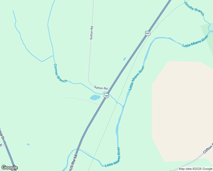 map of restaurants, bars, coffee shops, grocery stores, and more near 2448 Sutton Road in Yellow Springs