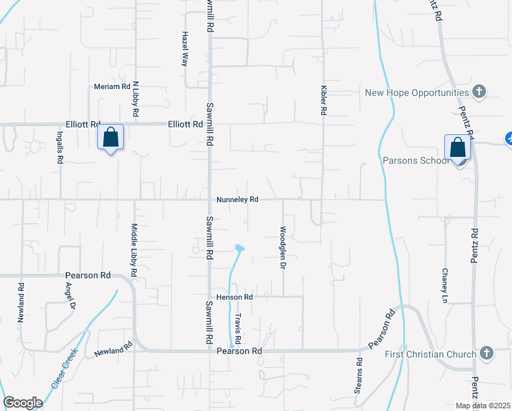 map of restaurants, bars, coffee shops, grocery stores, and more near 1572 Nunneley Road in Paradise