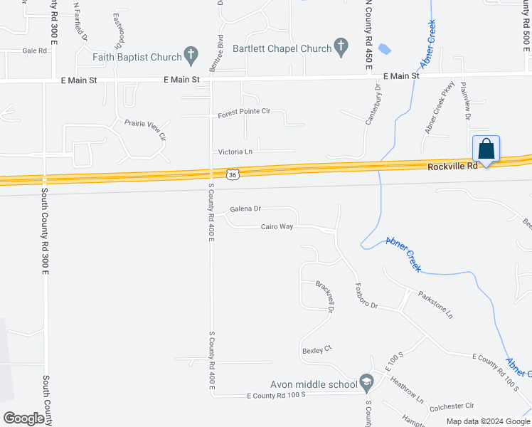 map of restaurants, bars, coffee shops, grocery stores, and more near 4149 Galena Drive in Avon